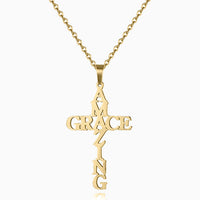 Amazing Grace Cross Necklace