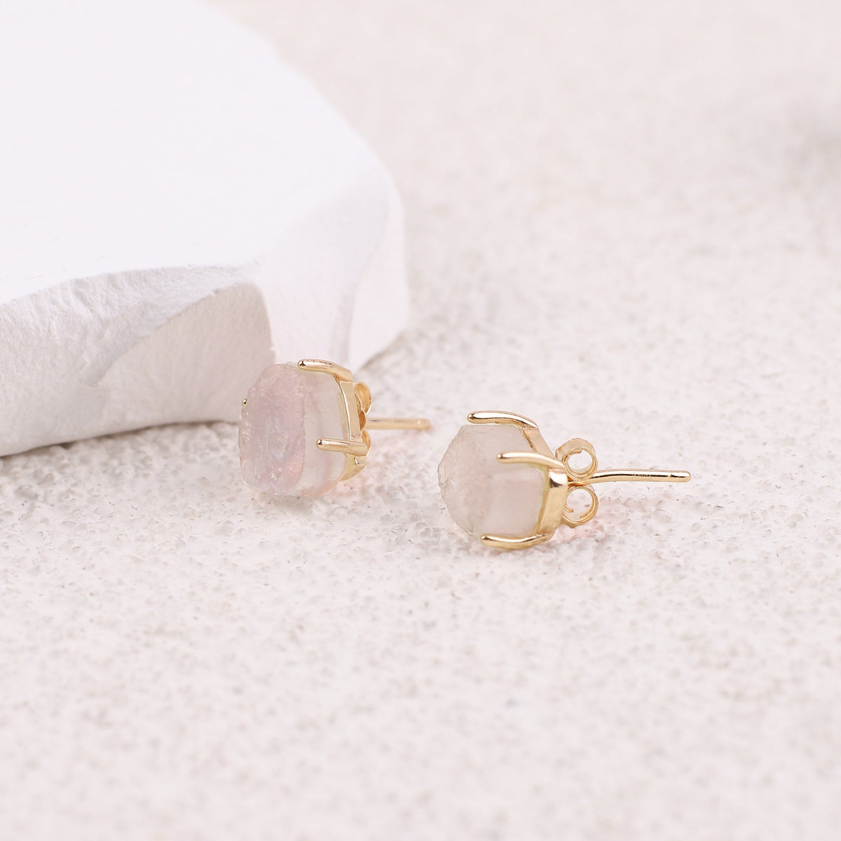 Moonstone Stud Earrings