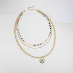 Evil Eye Curb Chains Stacked Necklace