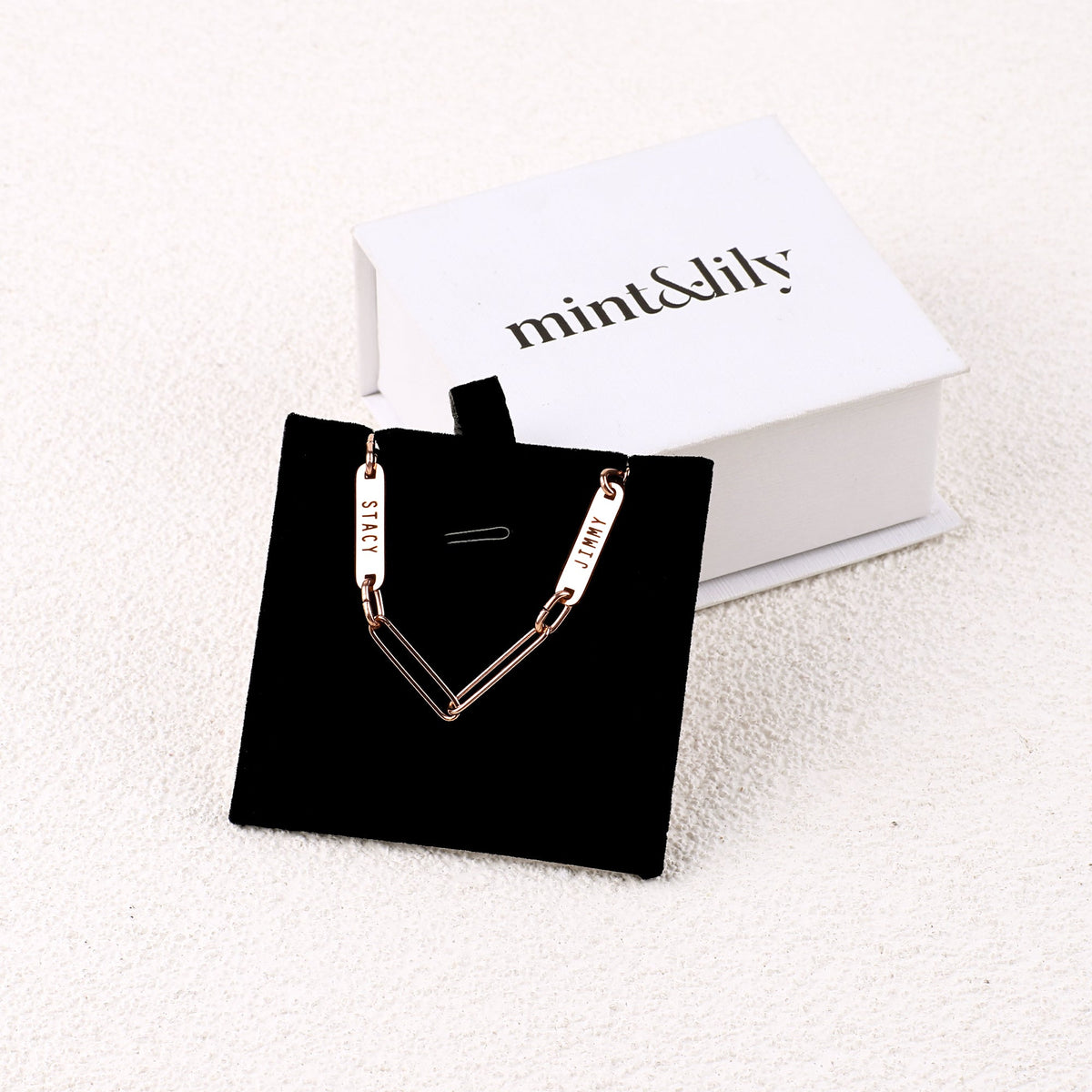 Personalized Paperclip Name Bracelet