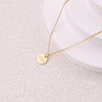 Love Disc Initial Necklace