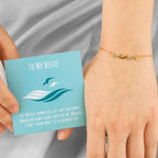 To My Bestie Dainty Triple Wave Friendship Bracelet