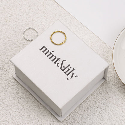 Dainty Braided Stacking Ring