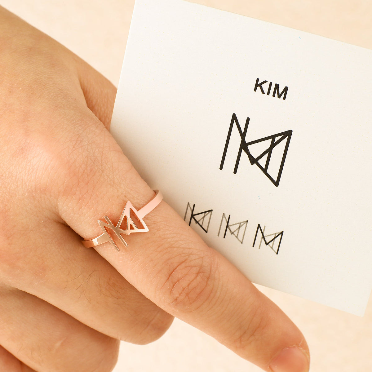 Monogram Name Ring