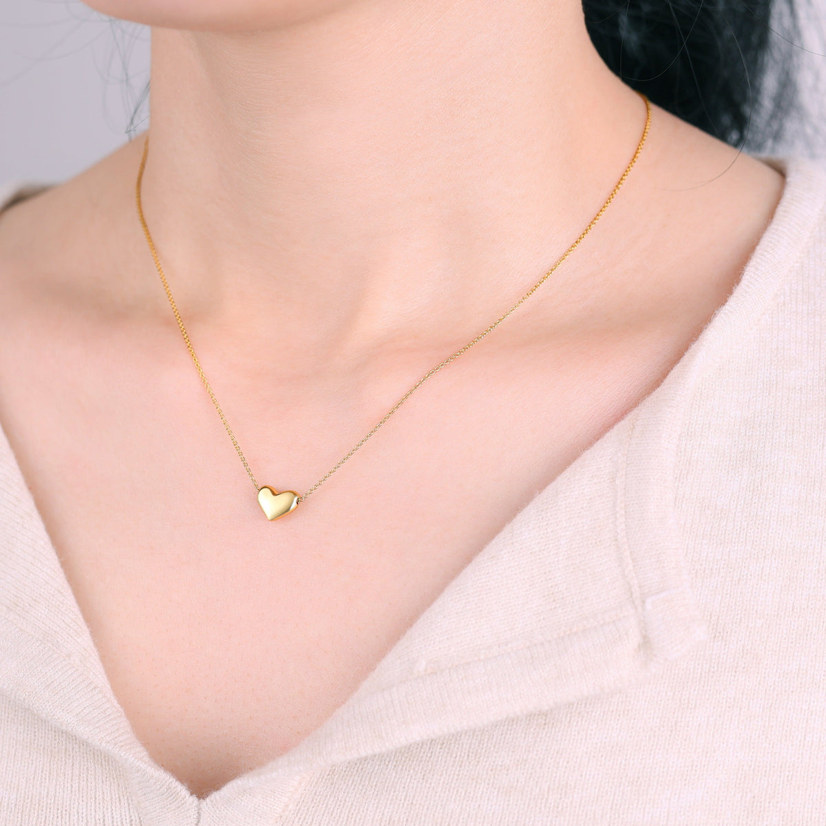 Dainty Bubble Heart Necklace
