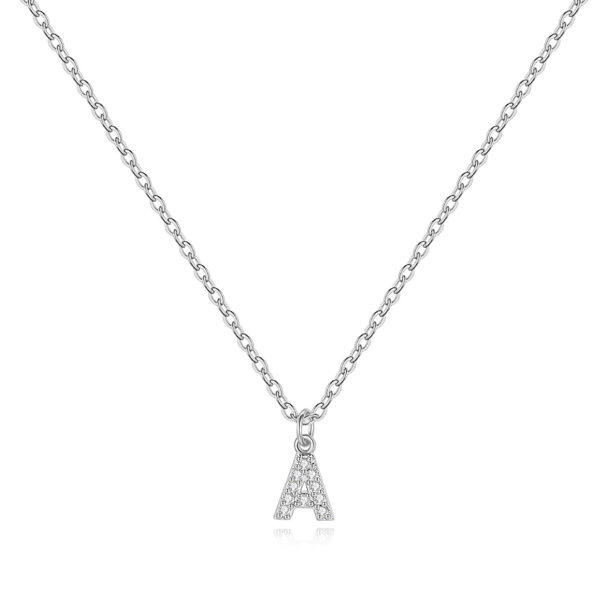 Pavé Uppercase Initial Necklace