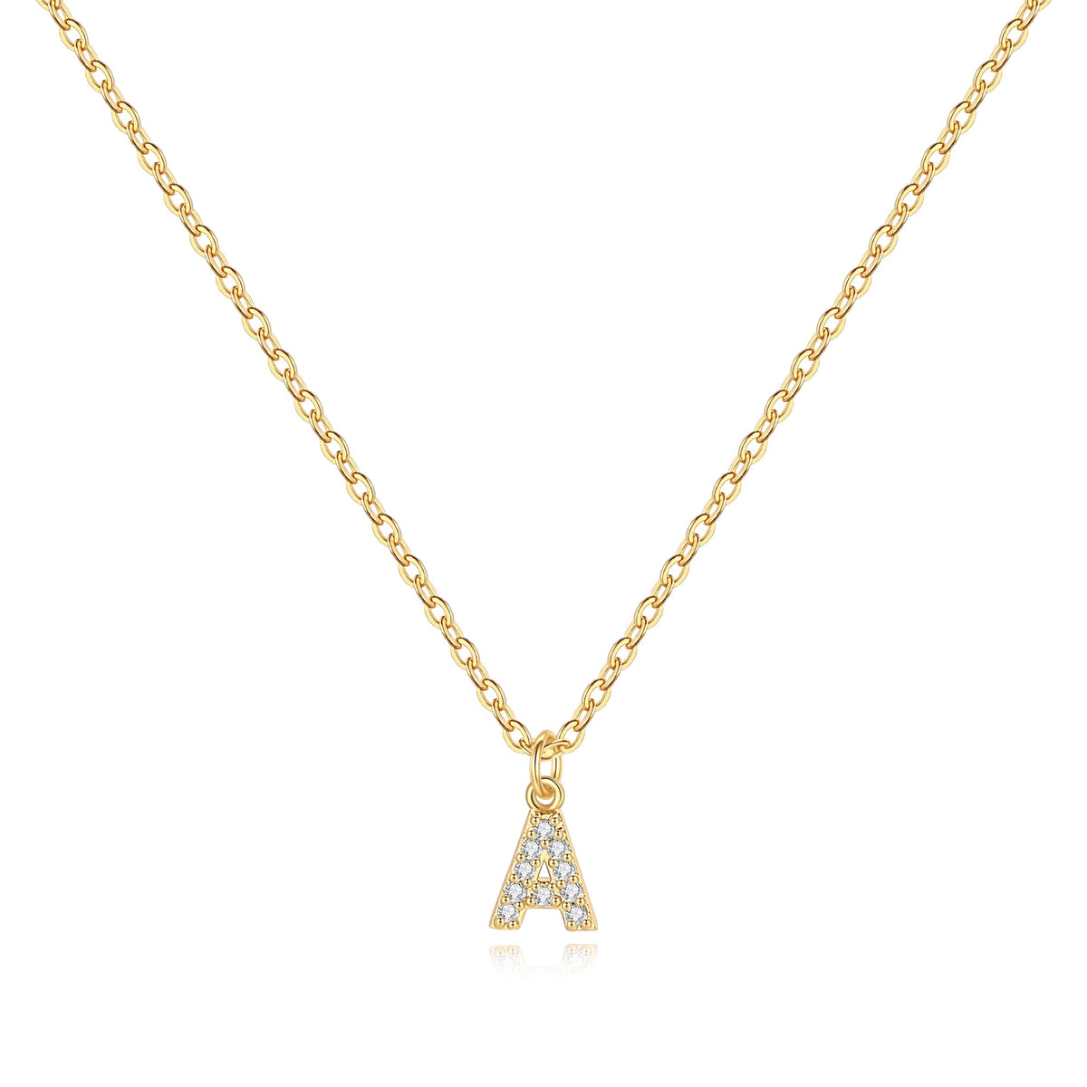 Pavé Uppercase Initial Necklace