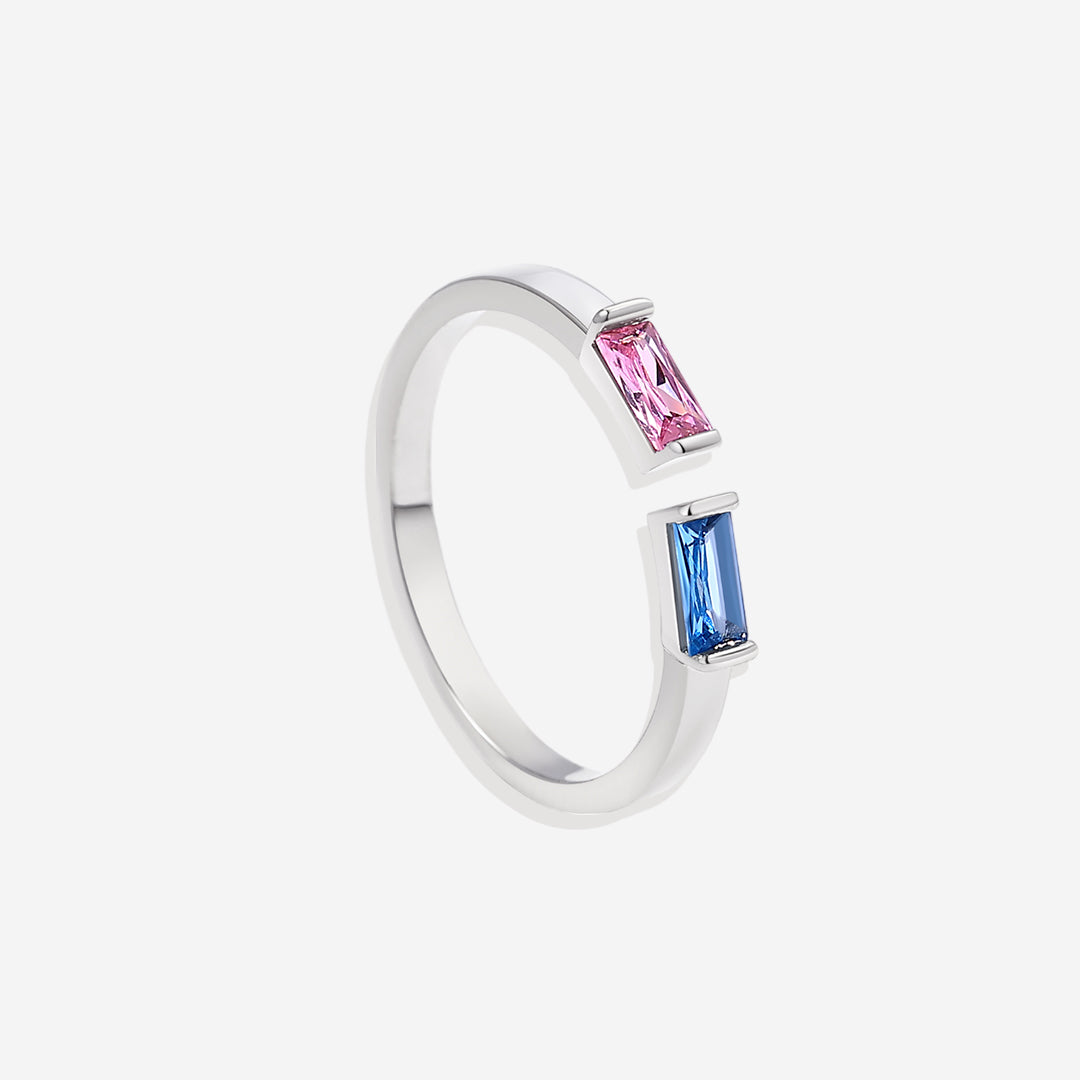 Adjustable Double Birthstone Ring