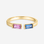 Adjustable Double Birthstone Ring