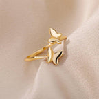 Adjustable Butterfly Ring