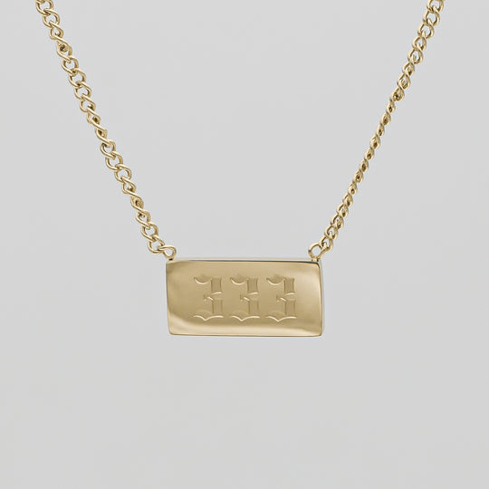Angel Number Bar Necklace