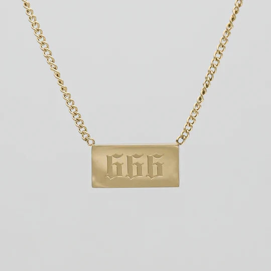 Angel Number Bar Necklace