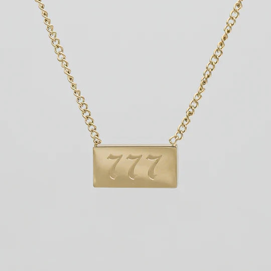 Angel Number Bar Necklace
