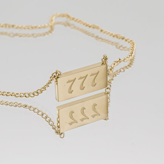 Angel Number Bar Necklace