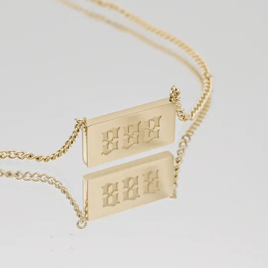 Angel Number Bar Necklace