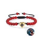 Beaded Heart Photo Bracelet