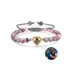 Beaded Heart Photo Bracelet