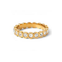 Bezel Set Eternity Stacking Ring