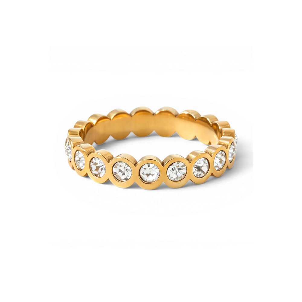 Bezel Set Eternity Stacking Ring