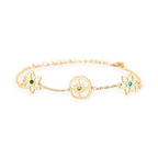 Personalized Birth Flower Charm Bracelet