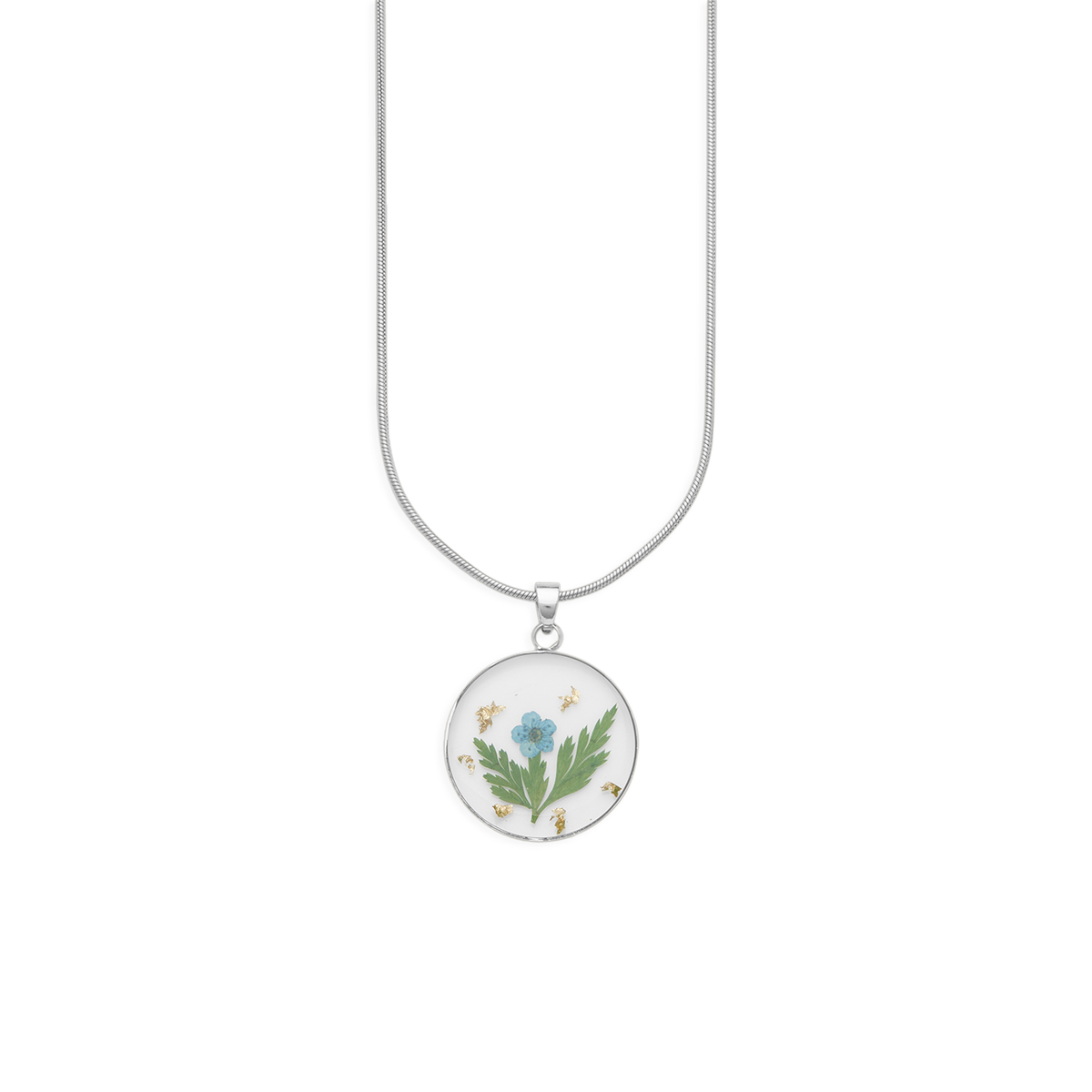 Pressed Birth Flower Necklace