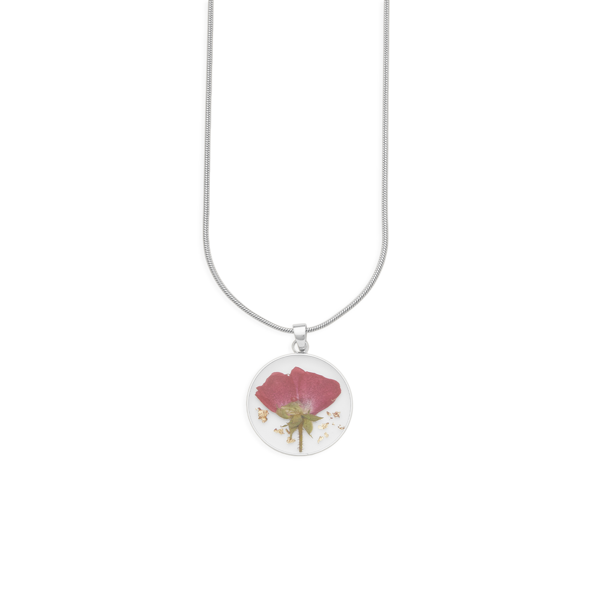 Pressed Birth Flower Necklace
