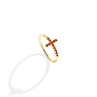 Birthstone Cross Ring