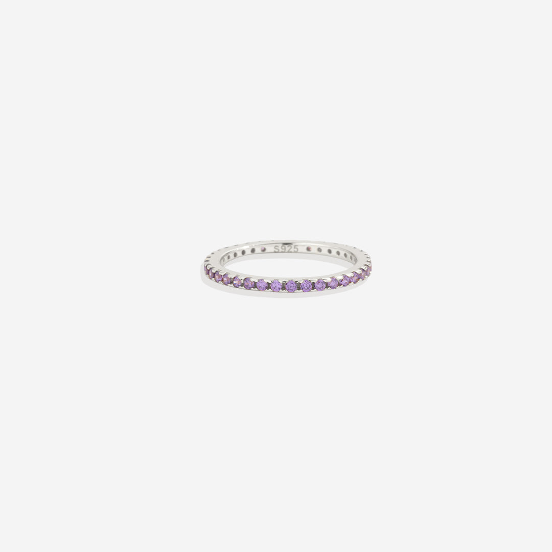 June Birthstone Eternity Stacking Ring