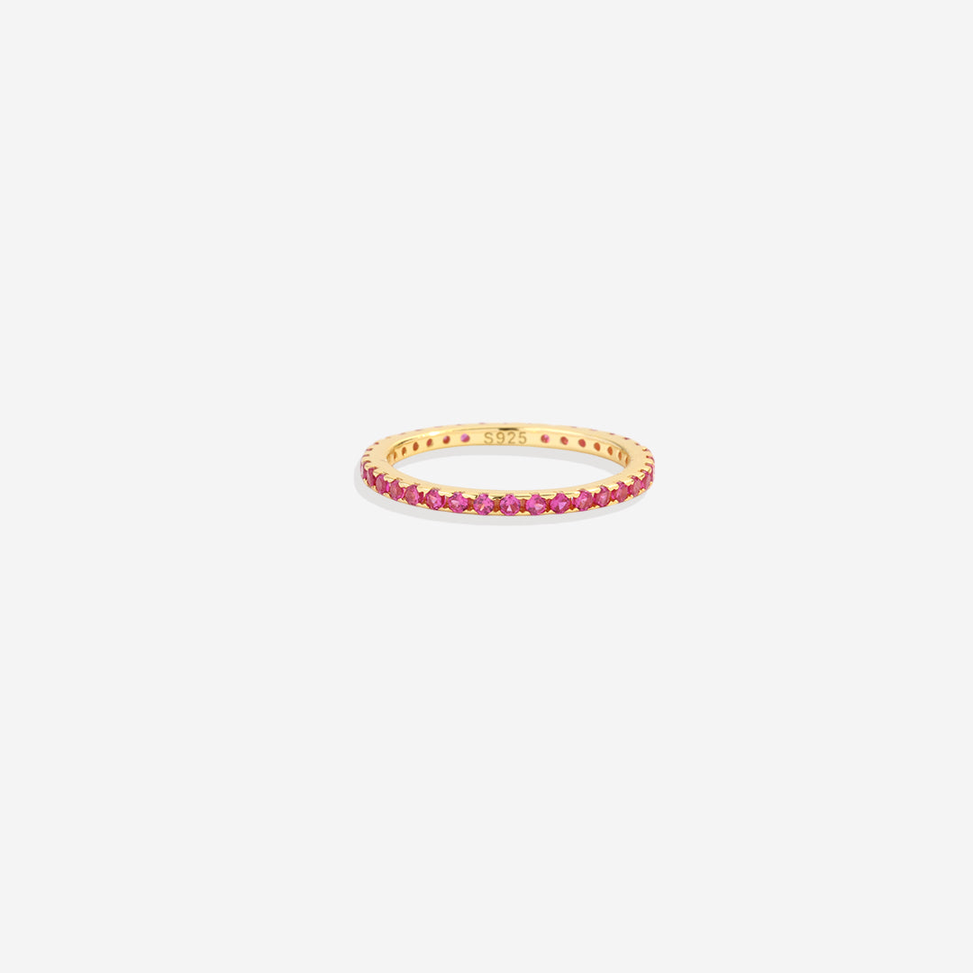 July Birthstone Eternity Stacking Ring