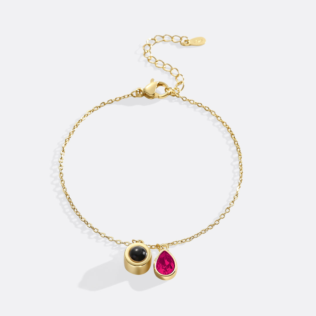 Birthstone Photo Bracelet