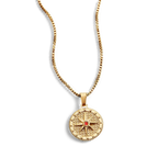 Birthstone Compass Pendant Necklace