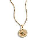 Birthstone Compass Pendant Necklace