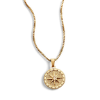 Birthstone Compass Pendant Necklace