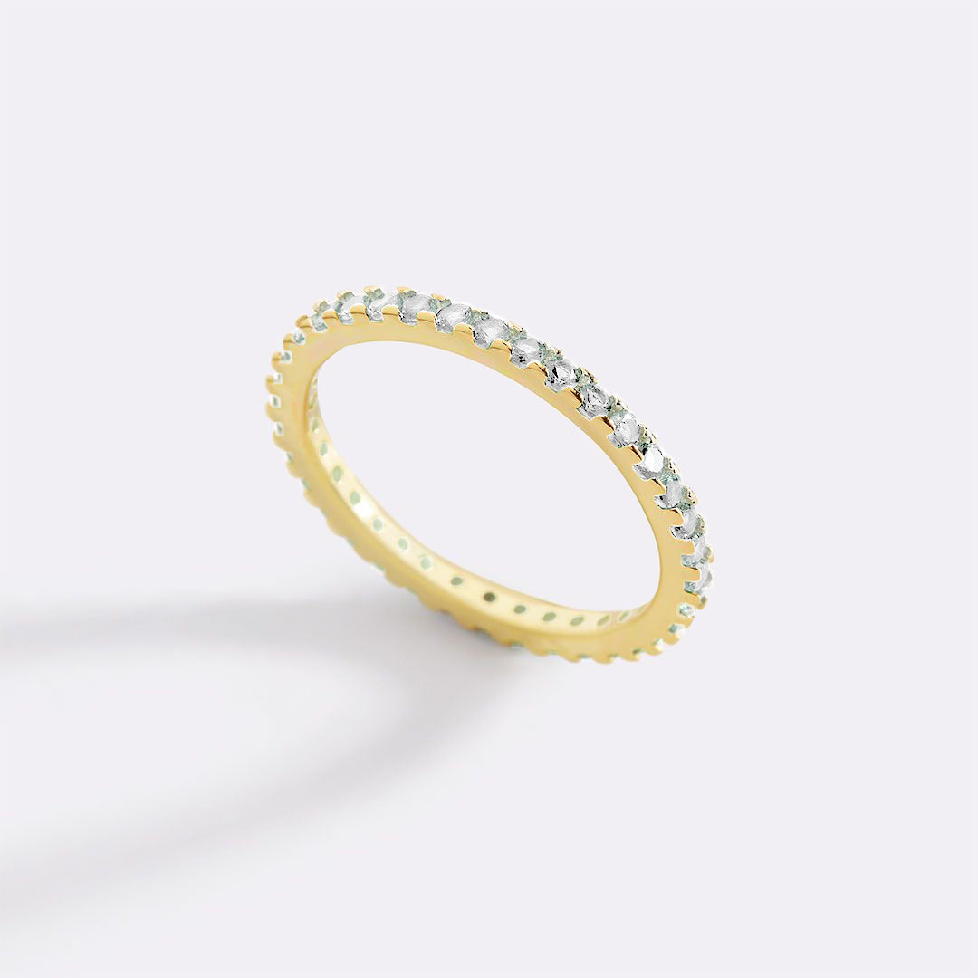 April Birthstone Eternity Stacking Ring