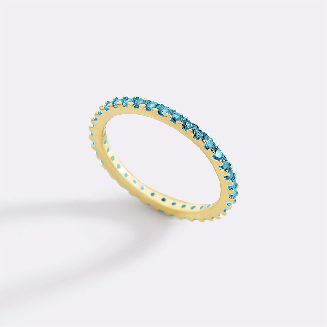 December Birthstone Eternity Stacking Ring