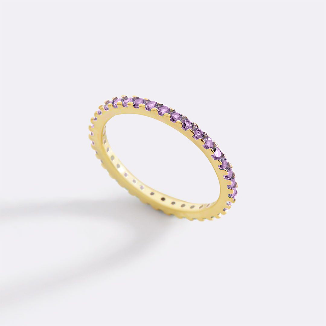 June Birthstone Eternity Stacking Ring