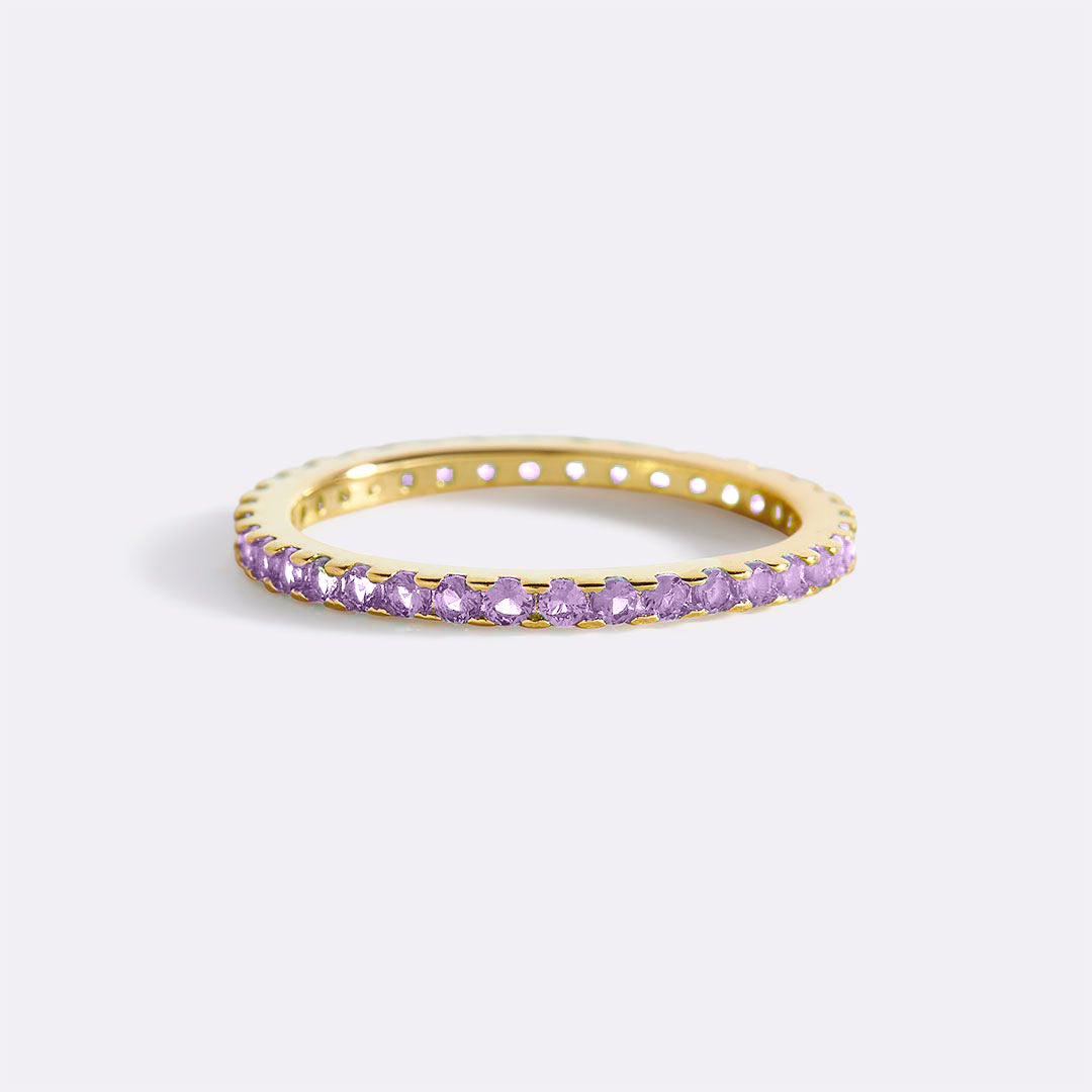 June Birthstone Eternity Stacking Ring