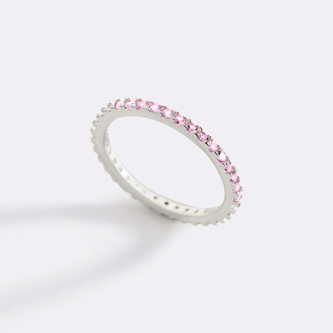 October Birthstone Eternity Stacking Ring