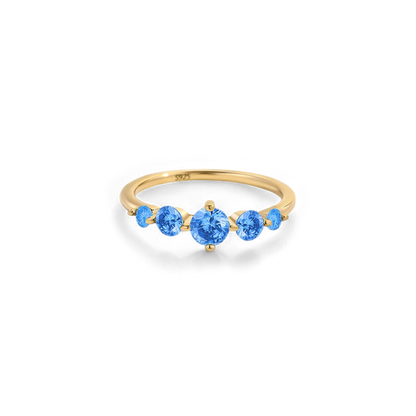 Five Stone Statement Birthstone Ring