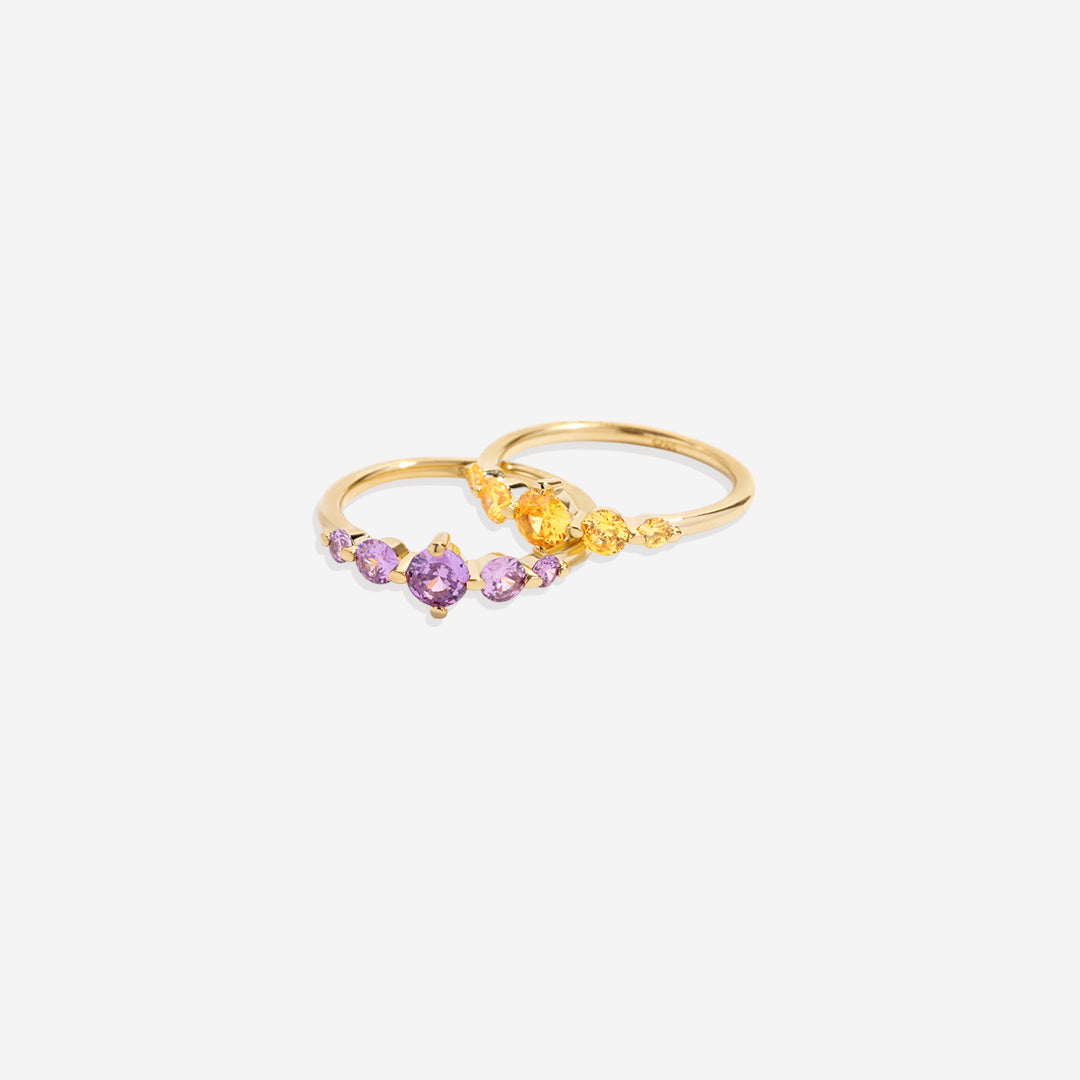 Five Stone Statement Birthstone Ring