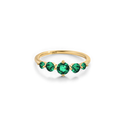 Five Stone Statement Birthstone Ring