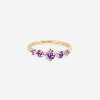 Five Stone Statement Birthstone Ring