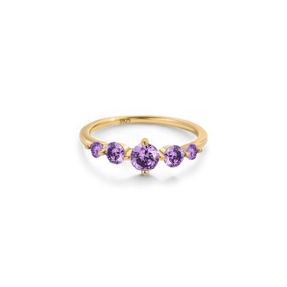 Five Stone Statement Birthstone Ring
