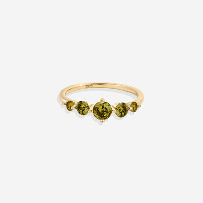 Five Stone Statement Birthstone Ring