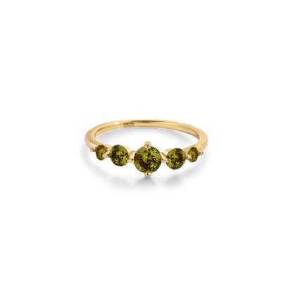 Five Stone Statement Birthstone Ring