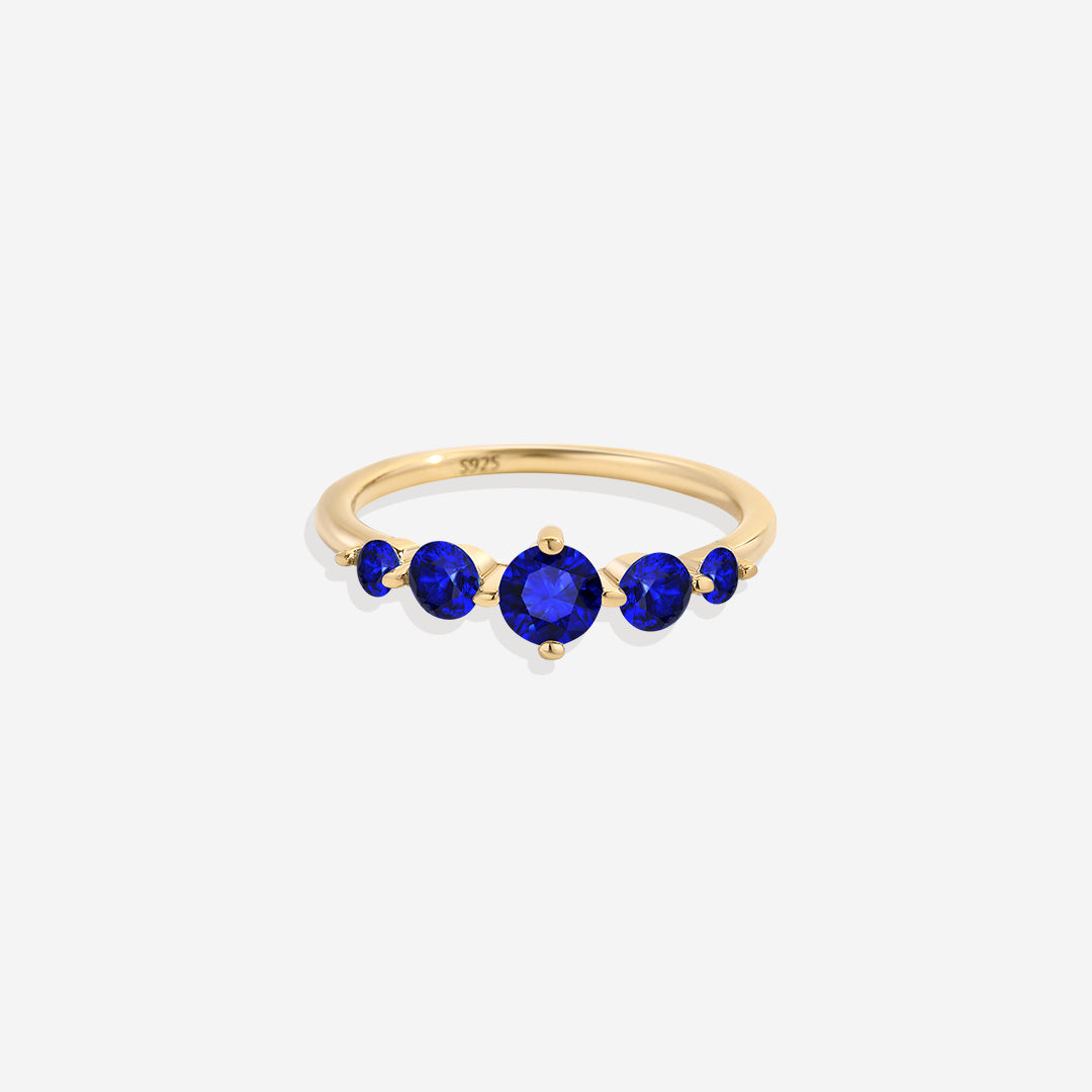 Five Stone Statement Birthstone Ring
