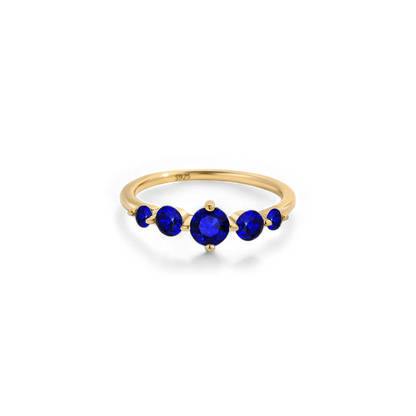 Five Stone Statement Birthstone Ring
