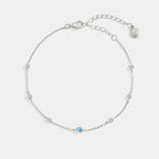December Birthstone Station Bracelet