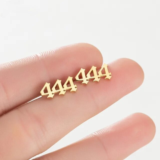 Tiny Angel Number Earrings