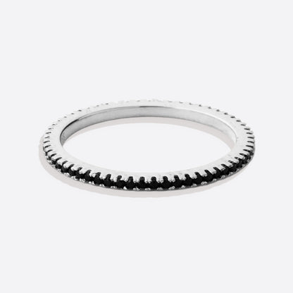 Black Diamond Eternity Stacking Ring